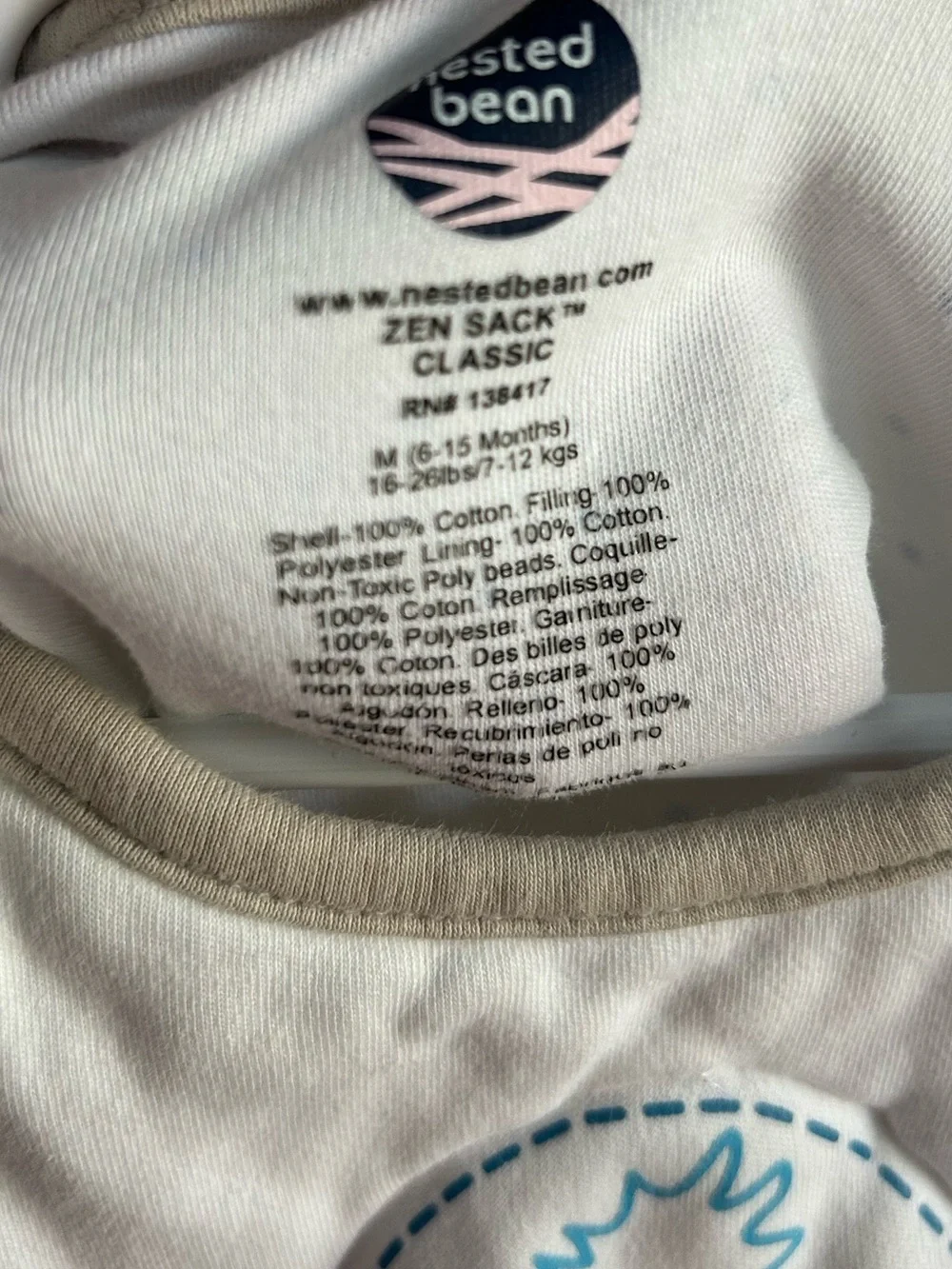 Nested Bean Zen Sack Classic weighted sleep sack medium 6-15 months